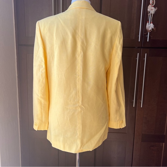 NWOT! Pendleton Lenin Blend Canary Yellow Textured Blazer US10 - Picture 8 of 14